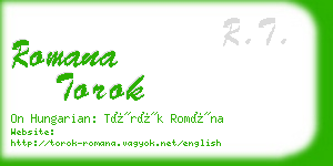 romana torok business card